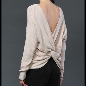 In BLACK, Fate by Lfd Knit Sweater with Twisted Back